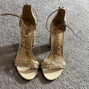 Sam Edelman Beige Braided Heels